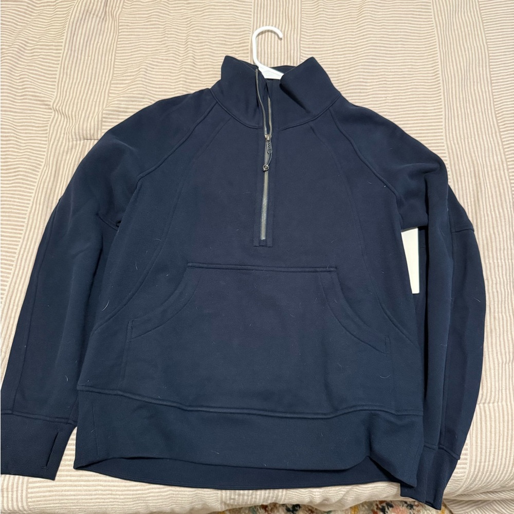 Women’s BNWT Navy Lululemon Scuba Oversized Funnel Neck Half Zip Sz. XS/S